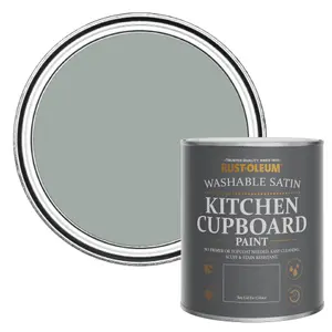 Rust-Oleum Pitch Grey Satin Kitchen Cupboard Paint 750ml