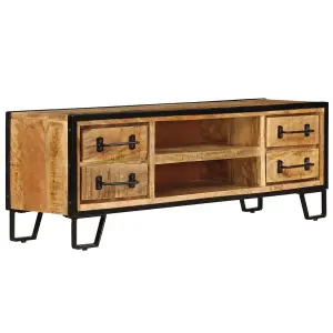 Berkfield TV Cabinet with Drawers 120x30x40 cm Solid Mango Wood