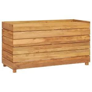 Berkfield Raised Bed 100x40x55 cm Recycled Teak and Steel