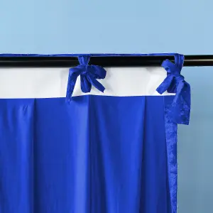 4x1M Crushed Velvet Backdrop, Photography Background Blackout Curtain - Royal Blue