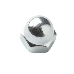 Diall M8 Carbon steel Cap Nut, Pack of 10