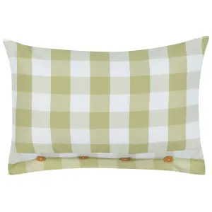 Set of 2 Cushions TAMNINE 40 x 60 cm Checked Light Green