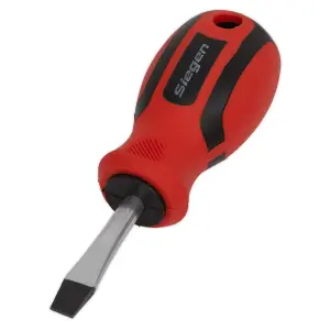 Sealey Screwdriver Slotted With Contoured Soft Grip Handle 6 x 38mm S01170