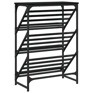 Berkfield Shoe Rack Black 60x30x85 cm Engineered Wood