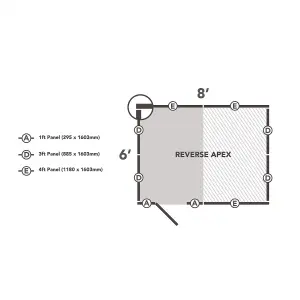 Forest Garden 8x6 ft Reverse apex Wooden Shed with floor - Assembly service included