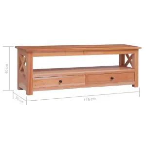 Berkfield TV Cabinet 115x30x40 cm Solid Mahogany Wood