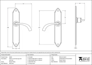 From The Anvil Pewter Gothic Curved Sprung Lever Latch Set