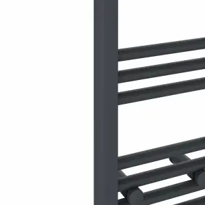 Rinse Bathrooms 200W Electric Heated Warming Towel Rail Bathroom Radiator Anthracite - 600x300mm