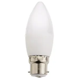 Pack of 4 LED Bayonet 22 Candle Light Bulbs 4W - Energy Saving Flicker-Free 2700k Warm White Light