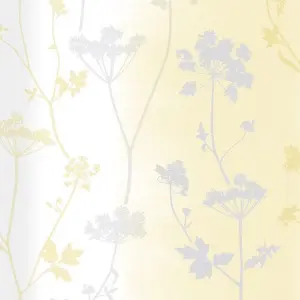 Sublime Yellow/Grey Summertime Floral Wallpaper