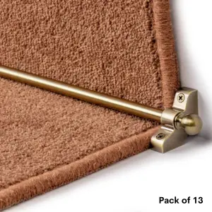 13 Pack - Hollow Stair Carpet Runner Rods - Affordable Stair Rod Bars - Antique Finish - 89cm (35.4") width