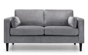 Chenille Fabric Sofa - 2 Seater - Grey