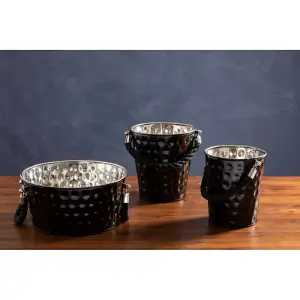 Interiors by Premier Miressa Large Black Party Bucket