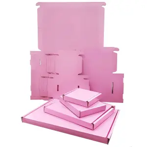 25 x Pink Mini C5 (22.5cm x 16cm x 2cm) PIP Postal Shipping Large Letter Cardboard Boxes