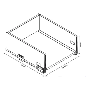 GoodHome Soto Soft-close Deep drawer box (W)300mm