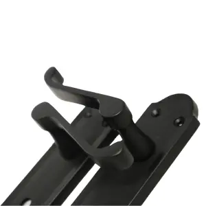 Ashford Door Handle Bathroom Lock Scroll Lever - Matt Black Bath Pack Hinges