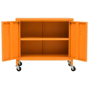 Berkfield Storage Cabinet Orange 60x35x56 cm Steel