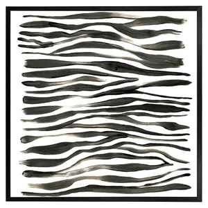 Zebra stripes (Picutre Frame) / 24x24" / Grey