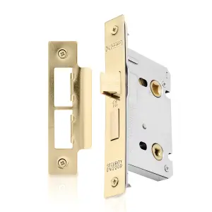 XFORT Polished Brass Bathroom Lock 65mm