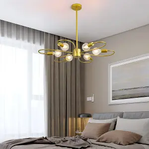 Garwarm  6-Light  Irregular Mid-Century Modern Chandelier