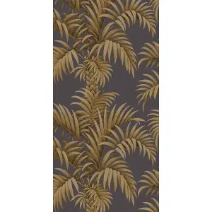 GDUK Palm Leaf Chalce Textured Wallpaper, Charcoal