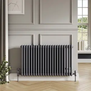 Bubly Bathrooms™ Steel 2 Column Radiator 600x830 Horizontal - Anthracite