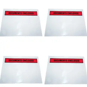 100 x A5 Printed Self Adhesive Document Enclosed Wallets