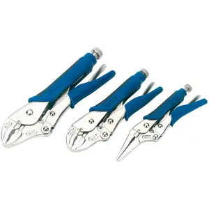 Draper Soft Grip Self Grip Pliers Set 3 Piece 88293