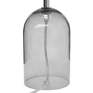 Table Lamp Transparent with Grey DEVOLL