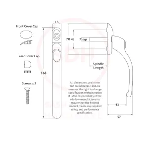 Timber Series Connoisseur MK2 Inline Locking Espag Window Handle - Premium Satin (Non Handed)