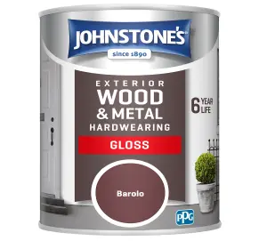 Johnstone's Exterior Hardwearing Gloss Paint Barolo - 750ml