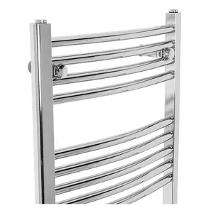 Right Radiators 800x500 mm Bathroom Curved Heated Towel Rail Radiator Warmer Ladder Chrome