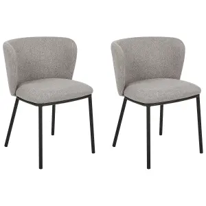 Set of 2 Dining Chairs MINA Grey