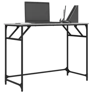 Berkfield Desk Grey Sonoma 100x45x76 cm Engineered Wood and Powder-coated Steel