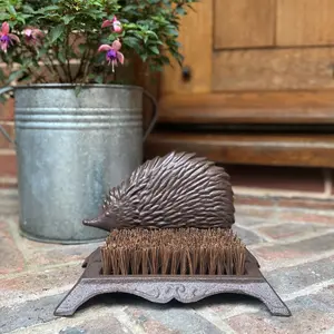 Cast Iron Hedgehog Boot Brush Shoe Scraper