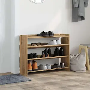 Berkfield Shoe Rack Artisan Oak 80x25x61.5 cm Engineered Wood