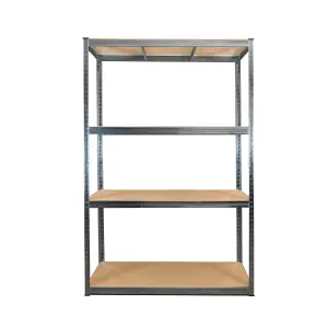 6 Bays of 4 Tier Galvanised Garage Shelving 1800h x 1200w x 400d mm 175kg