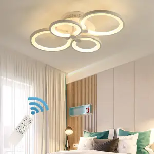 Garwarm LED Ceiling Light Dimmable Flush Mount Metal Acrylic for Living Room or Bedroom