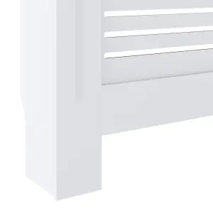 Berkfield MDF Radiator Cover White 205 cm