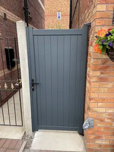 Aluminium Pedestrian Garden Gate 850x1800mm Grey