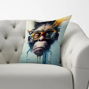 Monkey Splashart Cushions 60cm x 60cm