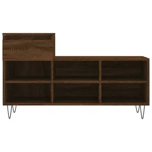 Berkfield Shoe Cabinet Brown Oak 102x36x60 cm Engineered Wood