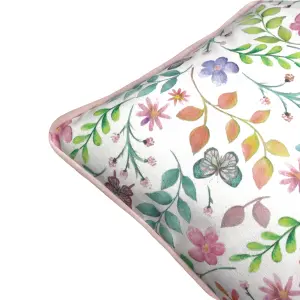 Prestigious Textiles Secret Garden Floral Piped Polyester Filled Cushion