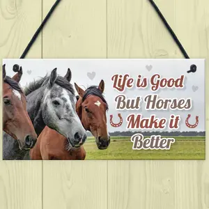 Red Ocean Horsey Daughter Gift For Christmas Horse Pony Stable Door Sign Horse Lover Gift For Girls