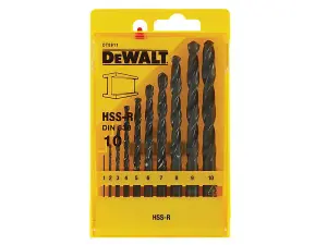 DEWALT DT5911 HSS-R Jobber Drill Bit Set, 10 Piece