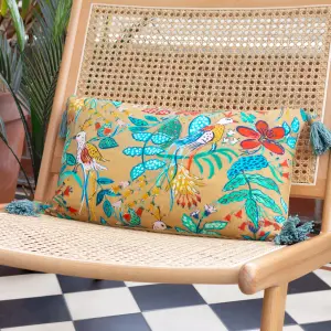 Wylder Orilla Floral Tasselled Feather Rich Cushion