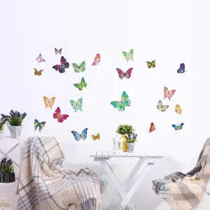 Walplus Butterflies Kids Sticker PVC Multicoloured