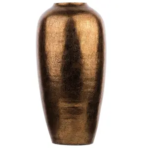 Decorative Vase LORCA Ceramic Golden Brown