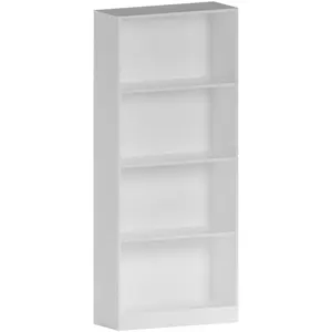 Ronald Bookcase White / 140 cm H x 60 cm W