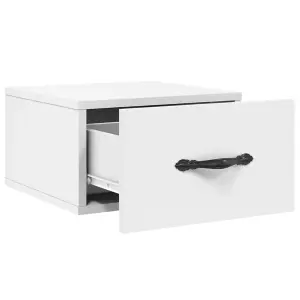 Berkfield Wall-mounted Bedside Cabinet White 35x35x20 cm